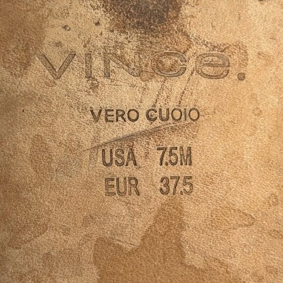 VINCE. Womens Black Twisted Strap Zoya Toe Leather Slide Sandals 7.5M - Picture 7 of 7